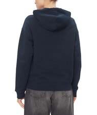 TOMMY HILFIGER TH JEANS Hanorac de bumbac bleumarin noapte &icirc;ntunecată - Hanorace pentru femei - 5