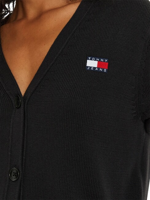 TH JEANS Cardigan din bumbac negru - Pulovere pentru femei