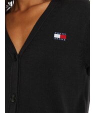 TOMMY HILFIGER TH JEANS Cardigan din bumbac negru - Pulovere pentru femei - 5