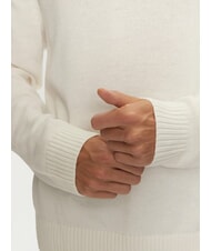 TOMMY HILFIGER TH JEANS  Pulover cu guler rotund alb antic - Pulovere pentru bărbați - 5
