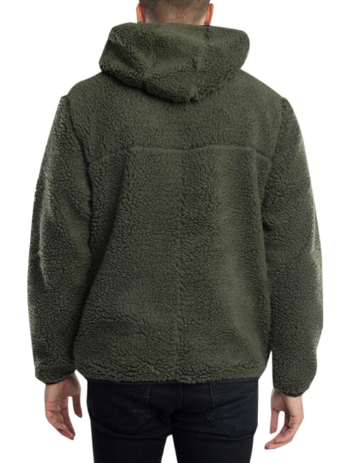 TH JEANS Hanorac cu buzunar și glugă verde oboseală - hanorace