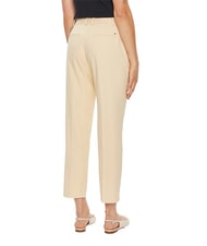 TOMMY HILFIGER TH  Pantaloni cu talie &icirc;naltă fildeș de țară - Pantaloni pentru femei - 2