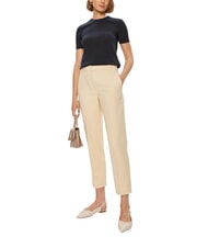 TOMMY HILFIGER TH  Pantaloni cu talie &icirc;naltă fildeș de țară - Pantaloni pentru femei - 3
