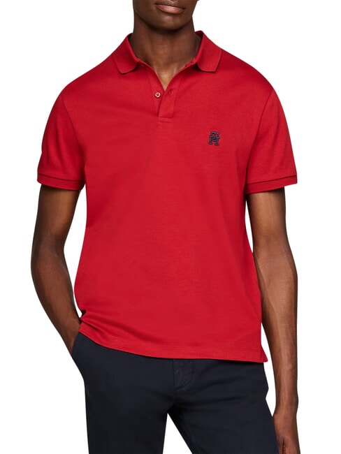 TH Tricou polo cu m&acirc;necă scurtă magmă &icirc;ntunecată - maiou Polo
