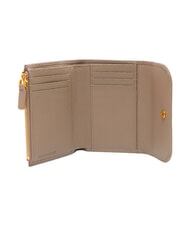 COCCINELLE DEW Portofel compact din piele taupe cald - Portofele femei - 2