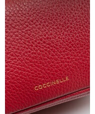 COCCINELLE SAGITTA Mini cameră din piele sangrie - Genți femei - 3