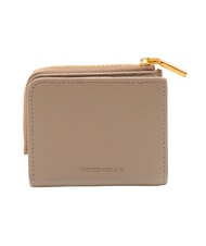 COCCINELLE MYRINE Portofel compact din piele taupe cald - Portofele femei - 3
