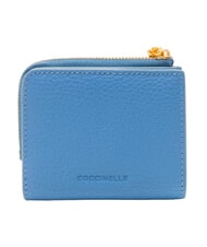 COCCINELLE MYRINE Portofel compact din piele albastru - Portofele femei - 3