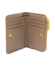 COCCINELLE BINXIE Portofel compact din piele taupe cald - Portofele femei - 2