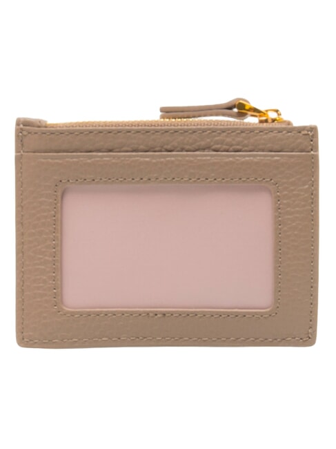 DEW Suport card de credit, piele taupe cald - Portofele femei