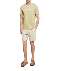 BIKKEMBERGS ICONIC Tricou din bumbac, cu m&acirc;necă scurtă bej - tricou - 4