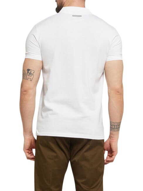ICONIC Tricou polo din bumbac, cu m&acirc;necă scurtă alb - maiou Polo
