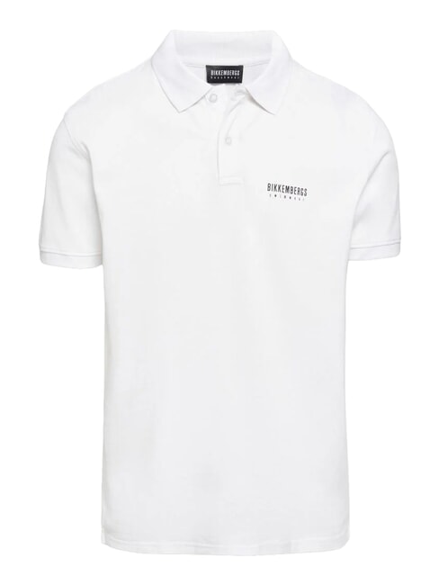 ICONIC Tricou polo din bumbac, cu m&acirc;necă scurtă alb - maiou Polo
