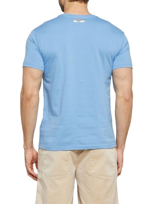 BASIC Tricou cu m&acirc;necă scurtă și guler rotund azur - tricou