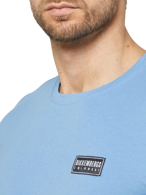 BASIC Tricou cu m&acirc;necă scurtă și guler rotund azur - tricou