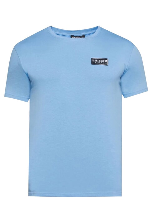 BASIC Tricou cu m&acirc;necă scurtă și guler rotund azur - tricou