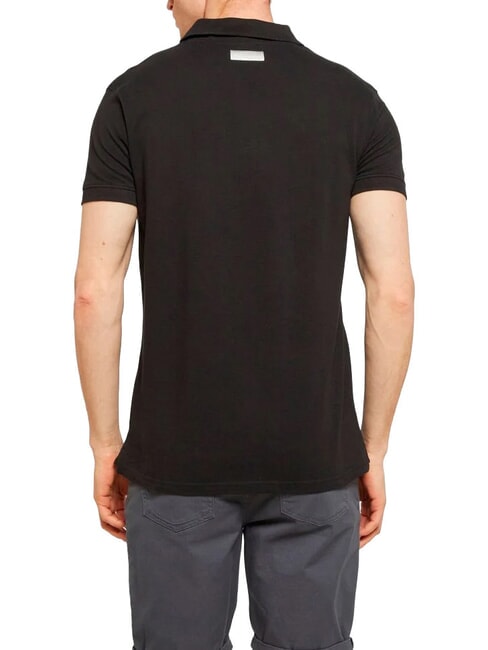 ICONIC Tricou polo din bumbac, cu m&acirc;necă scurtă negru - maiou Polo