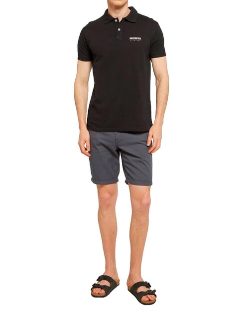 ICONIC Tricou polo din bumbac, cu m&acirc;necă scurtă negru - maiou Polo