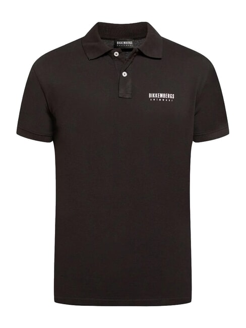 ICONIC Tricou polo din bumbac, cu m&acirc;necă scurtă negru - maiou Polo