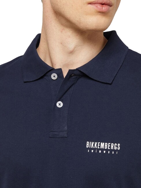ICONIC Tricou polo din bumbac, cu m&acirc;necă scurtă marina - maiou Polo