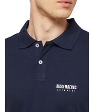 BIKKEMBERGS ICONIC Tricou polo din bumbac, cu m&acirc;necă scurtă marina - maiou Polo - 3
