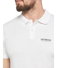 BIKKEMBERGS ICONIC Tricou polo din bumbac, cu m&acirc;necă scurtă alb - maiou Polo - 3