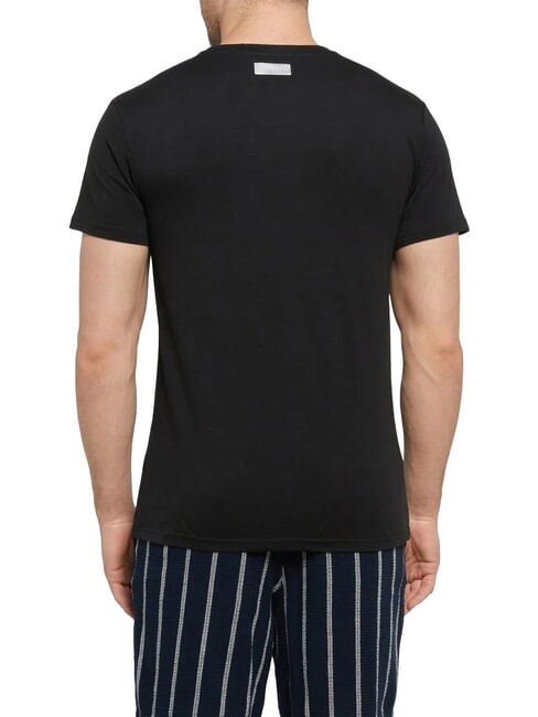 BASIC Tricou cu m&acirc;necă scurtă și guler rotund negru - tricou