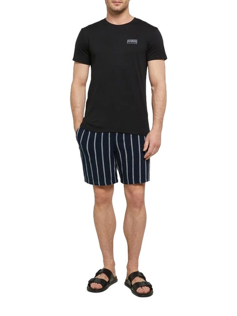 BASIC Tricou cu m&acirc;necă scurtă și guler rotund negru - tricou