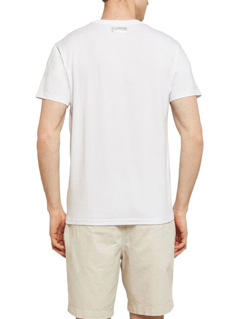 BASIC Tricou cu m&acirc;necă scurtă și guler rotund alb - tricou