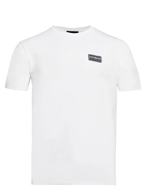 BASIC Tricou cu m&acirc;necă scurtă și guler rotund alb - tricou