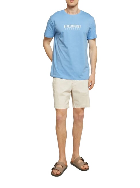 ICONIC Tricou din bumbac, cu m&acirc;necă scurtă azur - tricou