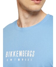 BIKKEMBERGS ICONIC Tricou din bumbac, cu m&acirc;necă scurtă azur - tricou - 3