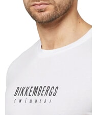 BIKKEMBERGS ICONIC Tricou din bumbac, cu m&acirc;necă scurtă alb - tricou - 3