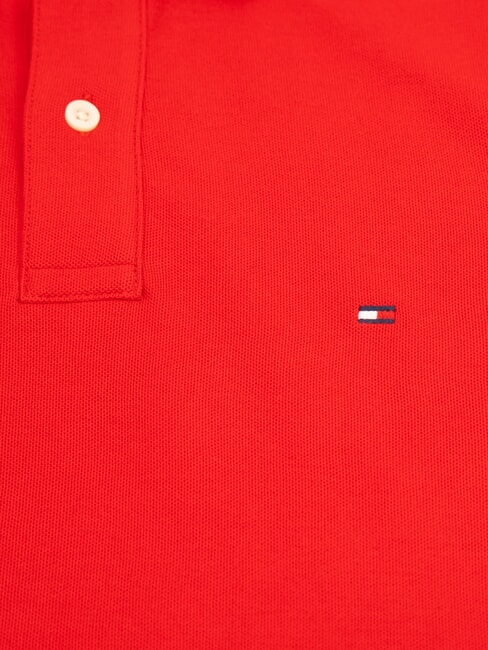 TH Tricou polo cu m&acirc;necă scurtă din bumbac roșu primar - maiou Polo