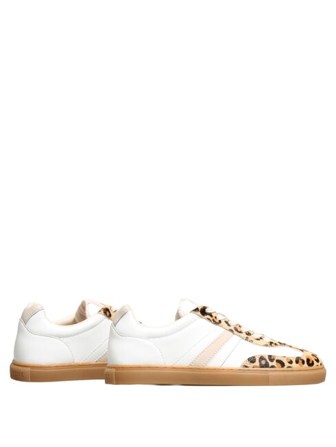 COURT Adidași din piele leopard de lapte alb - Pantofi femei