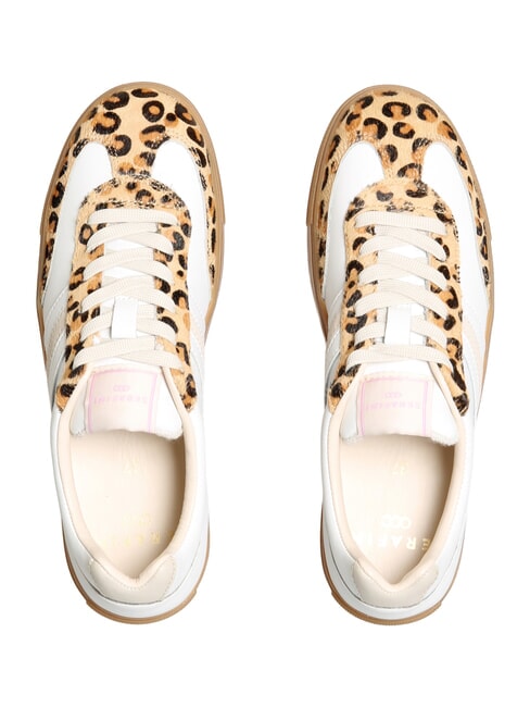 COURT Adidași din piele leopard de lapte alb - Pantofi femei