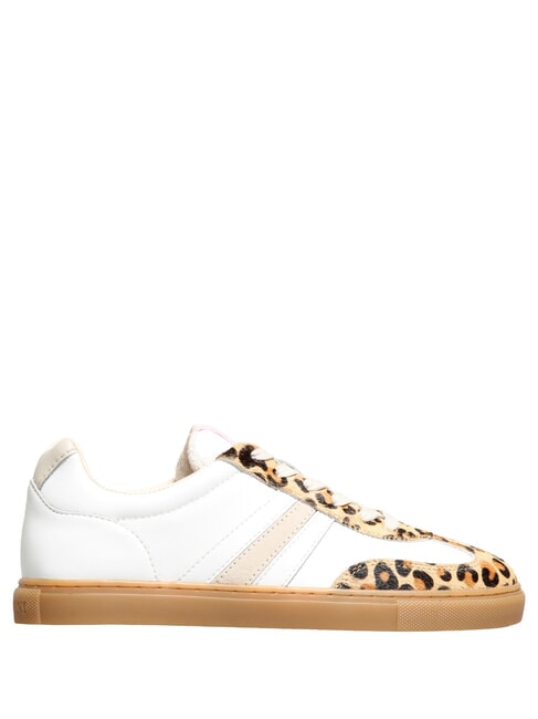 COURT Adidași din piele leopard de lapte alb - Pantofi femei