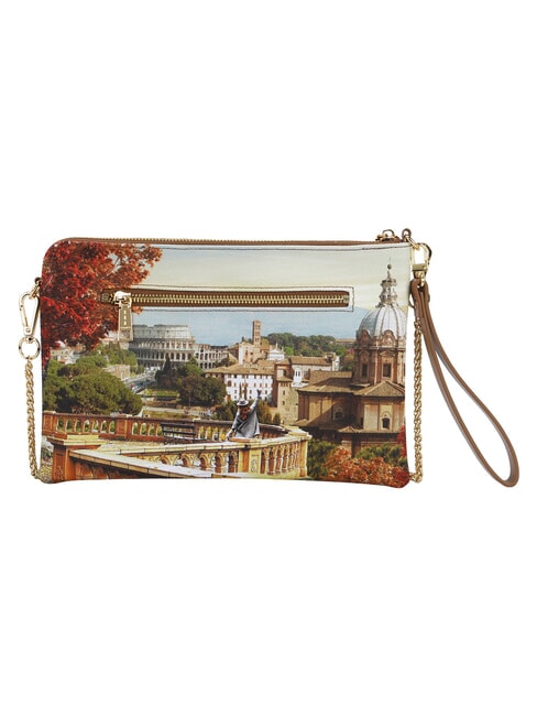 YESBAG Geantă tip clutch plată cu manșetă Peisajul Romei - Genți femei