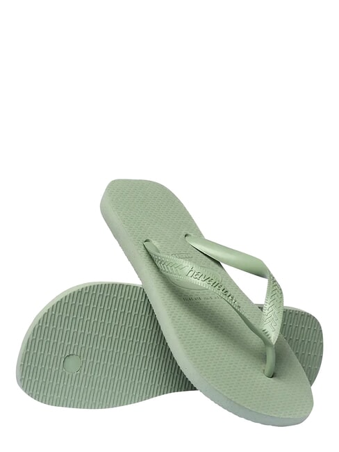 TOP SENSES Papuci flip-flop verde fum - Pantofi femei
