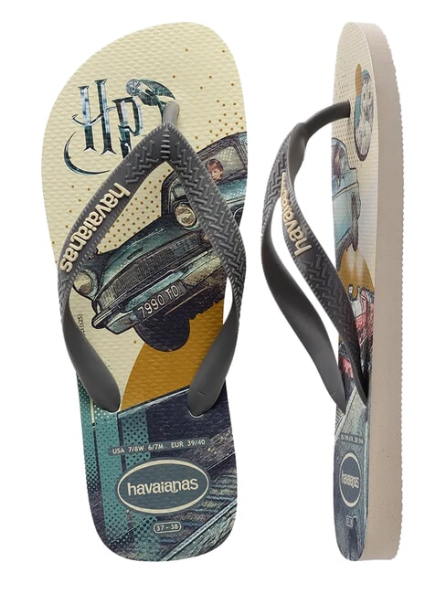 TOP HARRY POTTER Papuci flip-flop bej/gri oțel - Pantofi unisex