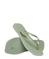 HAVAIANAS SLIM SQUARE Flip Flops cu v&acirc;rful pătrat verde fum - Pantofi femei - 4