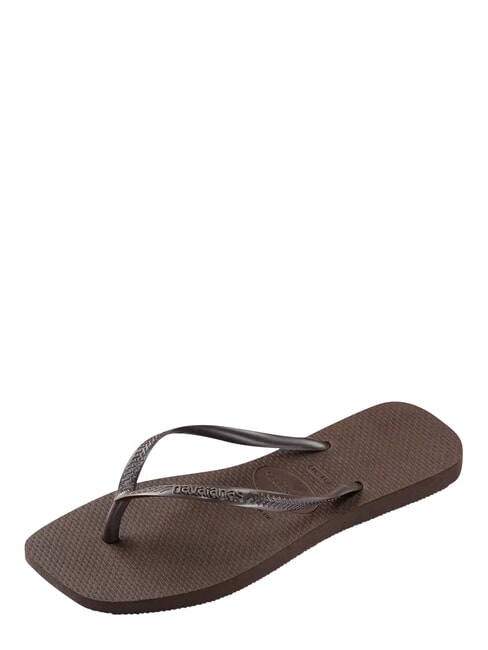 SLIM SQUARE Flip Flops cu v&acirc;rful pătrat Darkbro - Pantofi femei