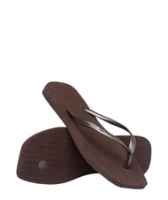 HAVAIANAS SLIM SQUARE Flip Flops cu v&acirc;rful pătrat Darkbro - Pantofi femei - 4