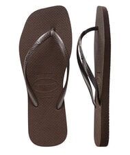 HAVAIANAS SLIM SQUARE Flip Flops cu v&acirc;rful pătrat Darkbro - Pantofi femei - 5