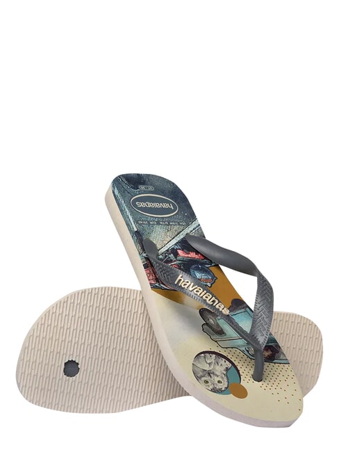 TOP HARRY POTTER Papuci flip-flop bej/gri oțel - Pantofi unisex