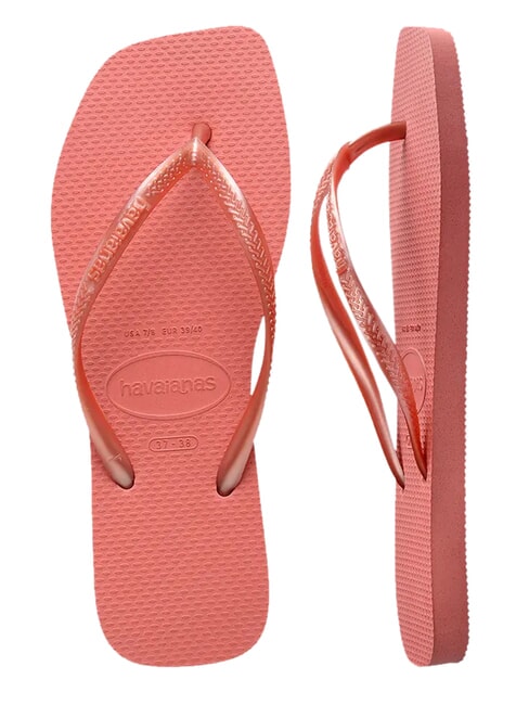 SLIM SQUARE Flip Flops cu v&acirc;rful pătrat argilă de canion - Pantofi femei