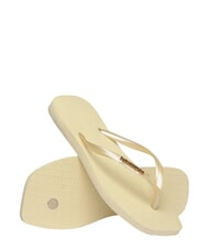 HAVAIANAS SQUARE LOGO Papuci flip-flop cremă de unt - Pantofi femei - 4