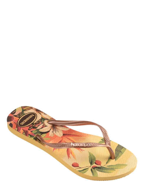  Flip-flip-uri SLIM TROPICAL cutie galbenă - Pantofi femei