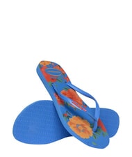HAVAIANAS SLIM SUMMER BLISS Papuci flip-flop albastru strălucitor - Pantofi femei - 4