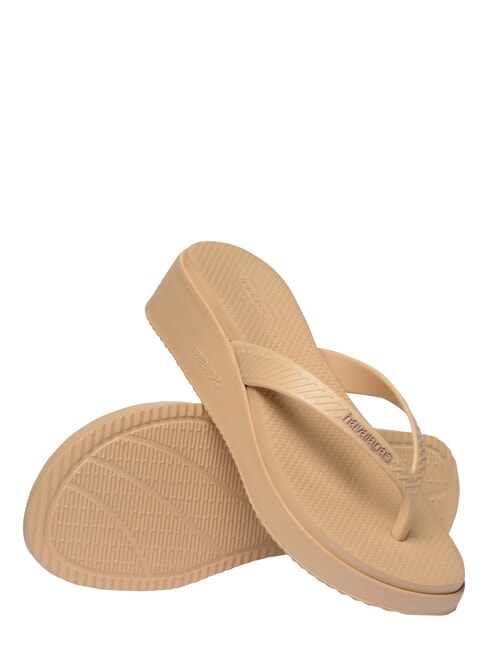 HIGH PLATFORM Papuci flip-flop de aur - Pantofi femei